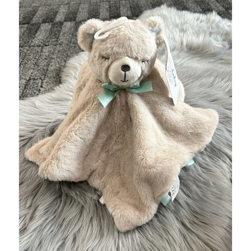 Kelly‎ Baby Bear Blanket Lovey Baby Rattle Security Lovey Blanket Teal